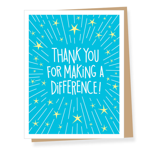 Thank You for Making a Difference Card