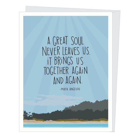 A Great Soul Quote, Sympathy Card