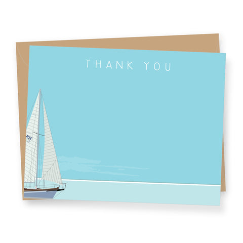 Sailboat Thank You - Boxed Flat Correspondence Cards