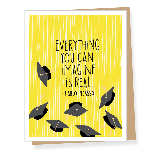 Picasso Everything You Can Imagine Quote Graduation Card