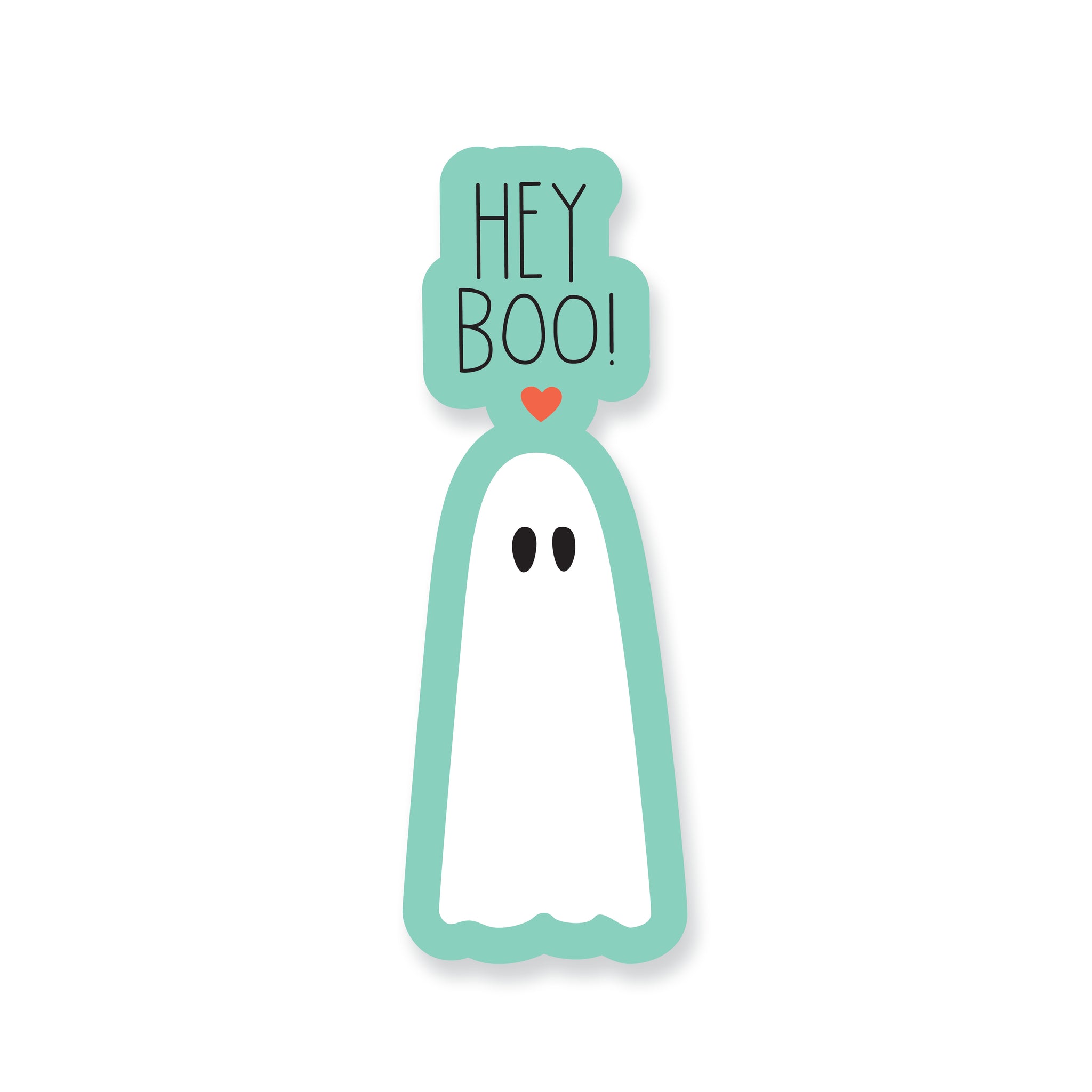Halloween Hey Boo Ghost Vinyl Sticker - ST254