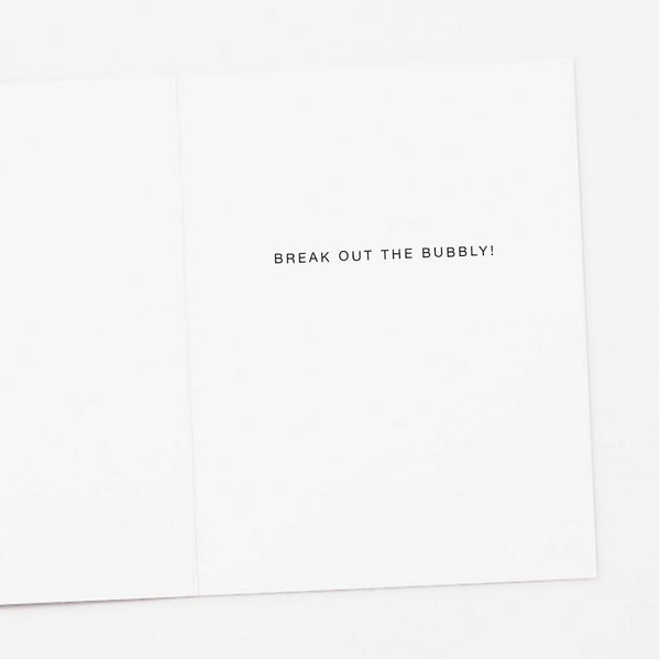 Champagne Bravo Congratulations Card