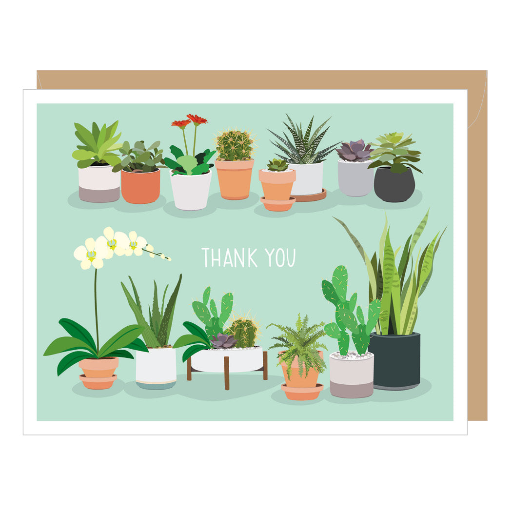 succulent thank you cards Succulents Thank You Note Card – Apartment 2 Cards