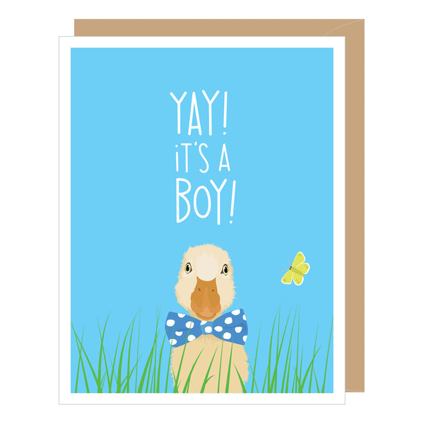 Baby Boy Duck, New Baby Card