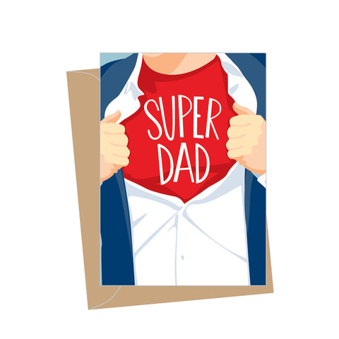 Mini Father's Day Super Dad, Folded Enclosure Card