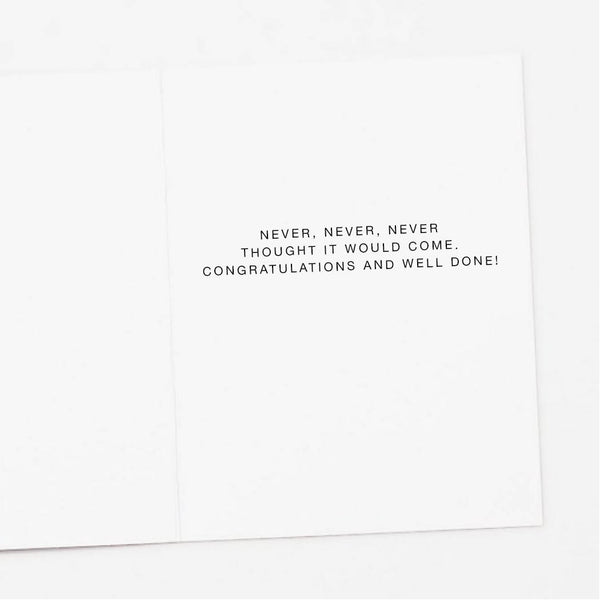 Never Grad Graduation Card