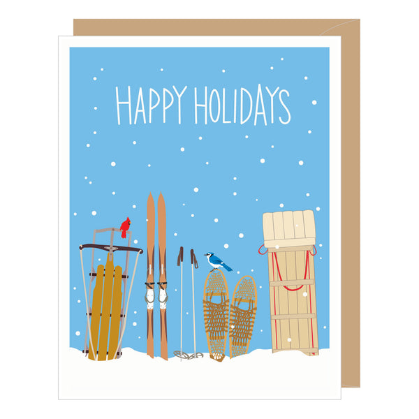 Winter Sleds Holiday Card