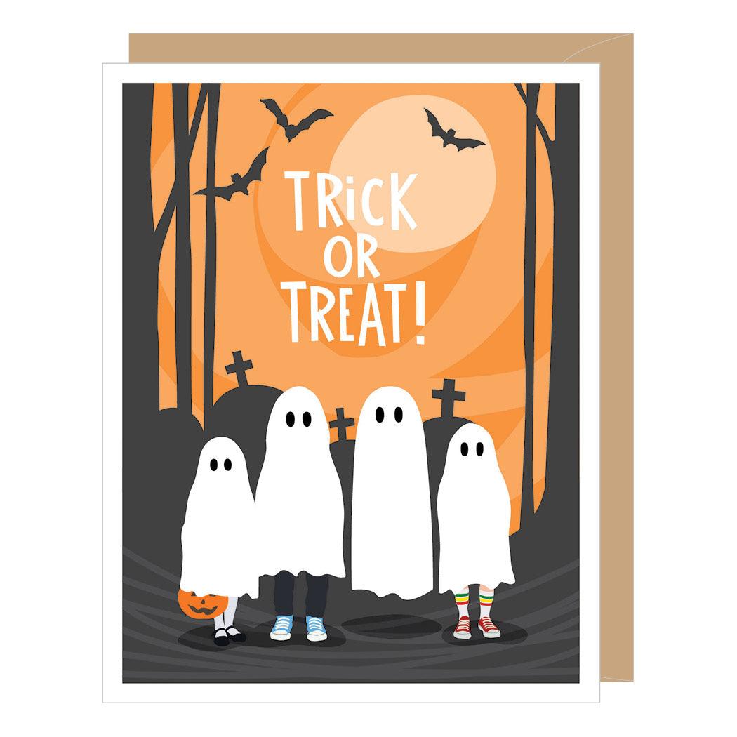 Boo Halloween Ghost A2 Greeting Card 5.5"x4.25" With Envelope