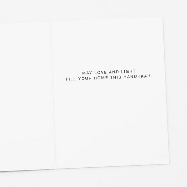 Floral Menorah Hanukkah Card