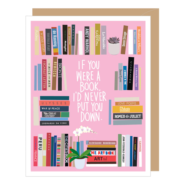 Bookshelf Valentine Card