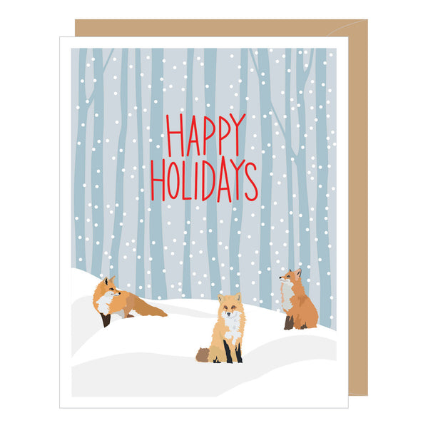 Winter Fox Holiday Card