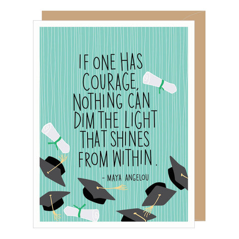 Light that Shines from Within Quote Graduation Card