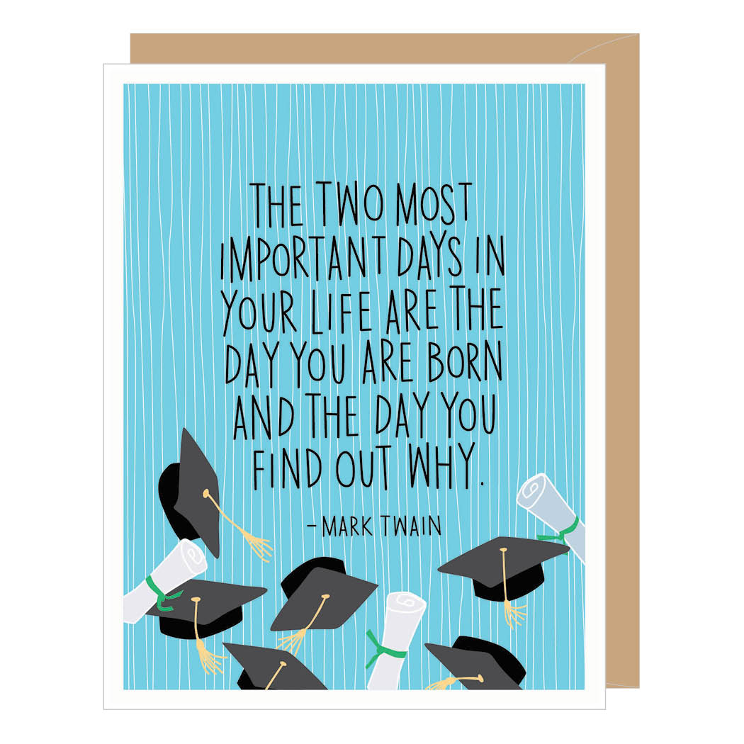 Mark Twain Quote Graduation Card Mark Twain Quote Graduation Card