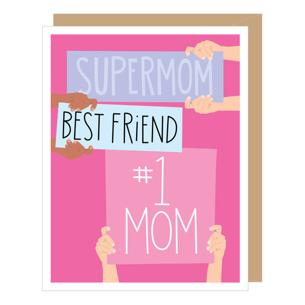 Three Mom Signs Mother's Day Card