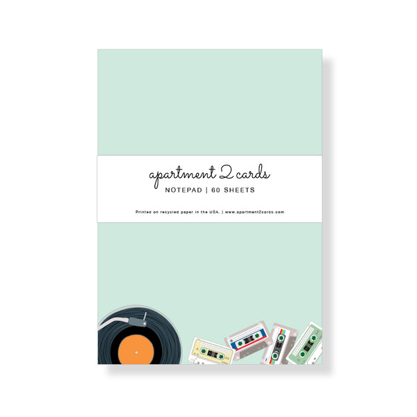 Retro Vinyl + Cassettes Notepad