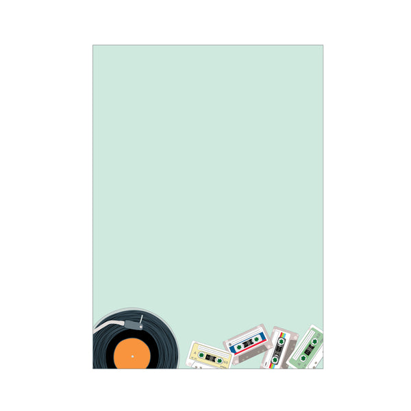 Retro Vinyl + Cassettes Notepad