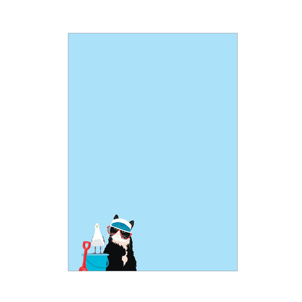 Black Beach Cat Notepad
