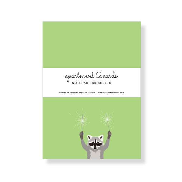 Raccoon with Sparklers Notepad