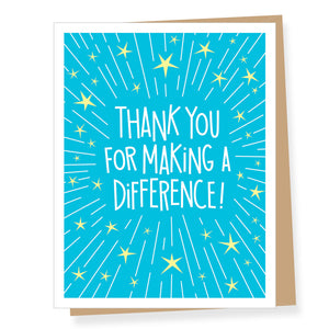Thank You for Making a Difference Card