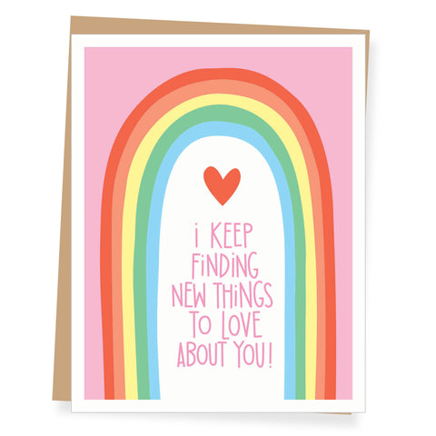 Rainbow Things to Love Love/Valentine Card