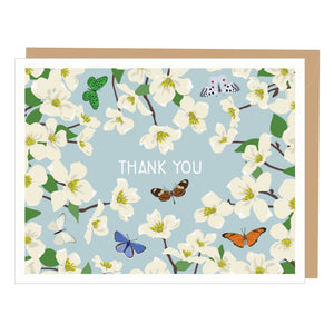 Dogwood with Butterflies, Thank You Card