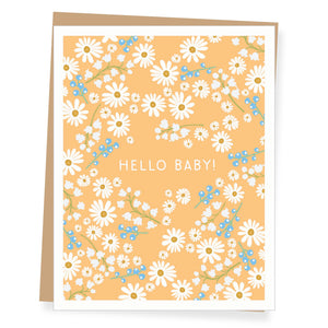 Hello Baby Mini Daisies, New Baby Card