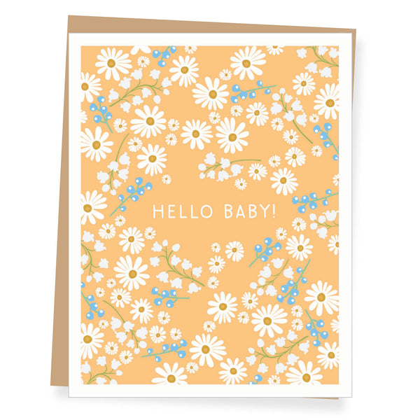 Hello Baby Mini Daisies, New Baby Card