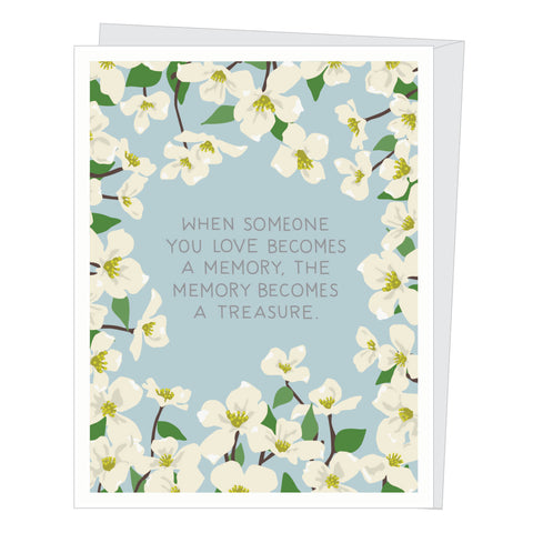 Dogwood Treasured Memory Quote, Sympathy Card