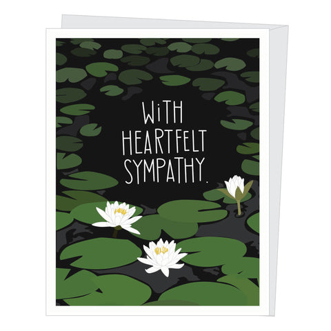 Waterlilies Sympathy Card