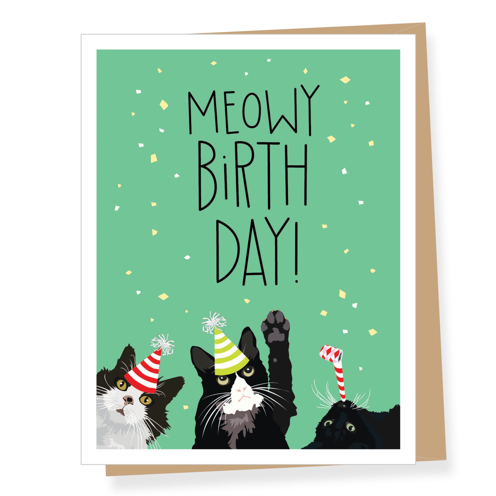 Meowy Cat, Birthday Card