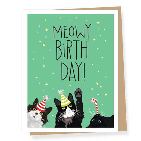 Meowy Cat, Birthday Card