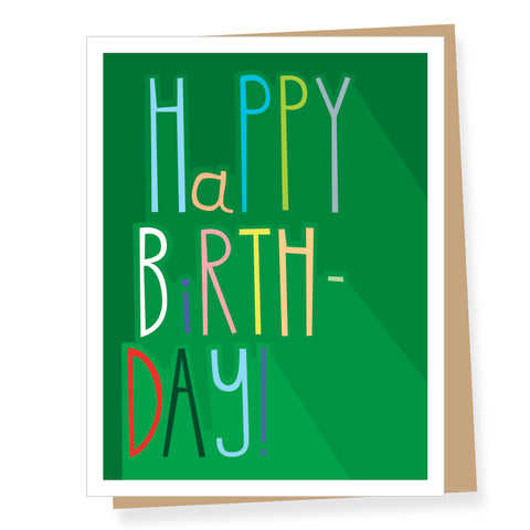 Colorful Type, Birthday Card