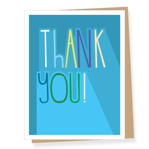 Colorful Type, Thank You Card