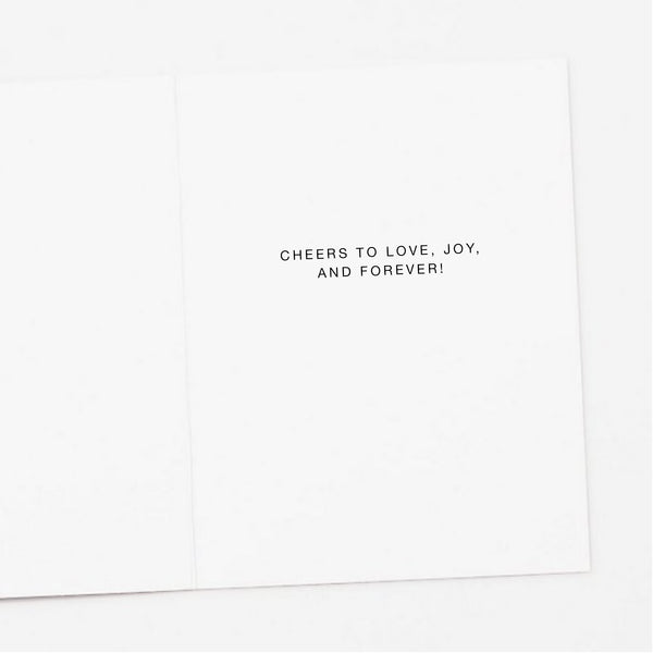 Champagne Tower, Wedding Card