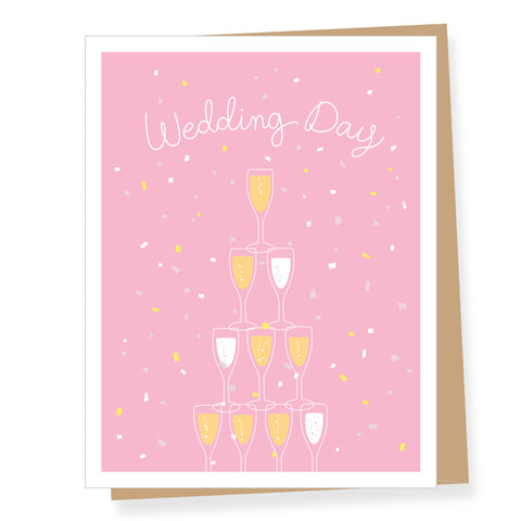 Champagne Tower, Wedding Card
