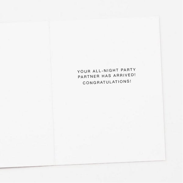 Up All Night New Baby Card