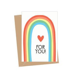 Mini Rainbow Love For You, Folded Enclosure Card