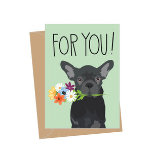 Mini Frenchie For You, Folded Enclosure Card