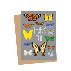 Mini Thank You Butterflies, Folded Enclosure Card