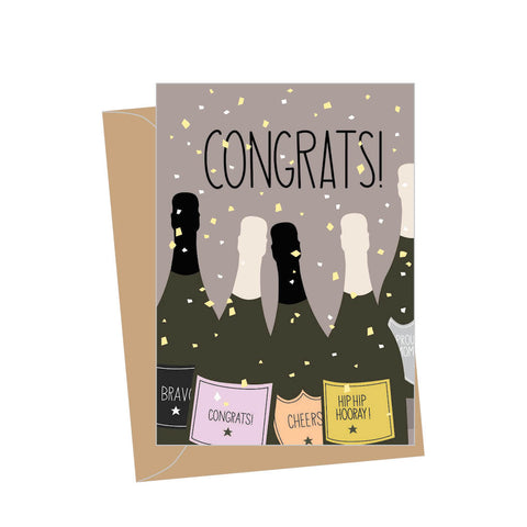 Mini Congratulations Champagne, Folded Enclosure Card
