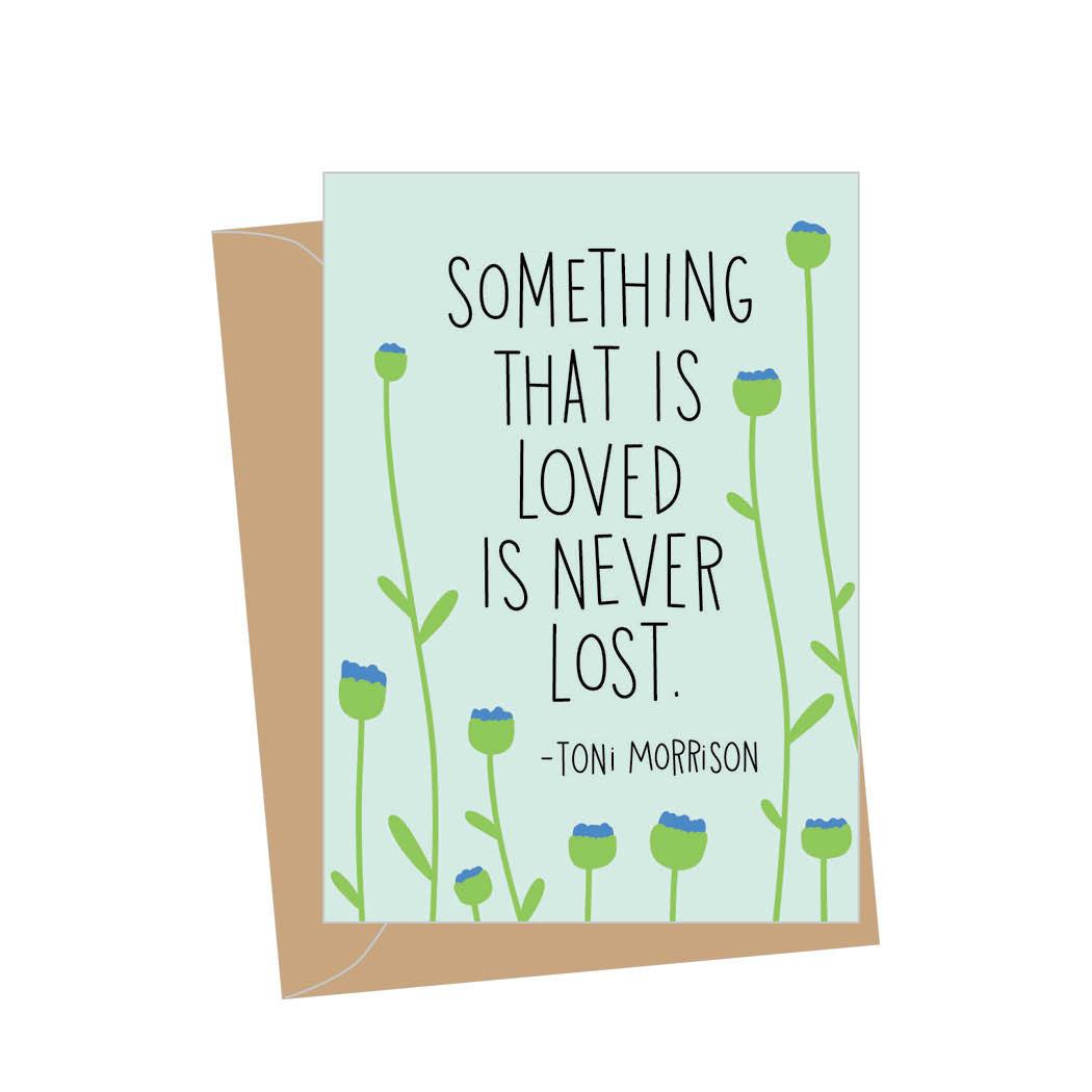 Mini Toni Morrison Quote Sympathy, Folded Enclosure Card
