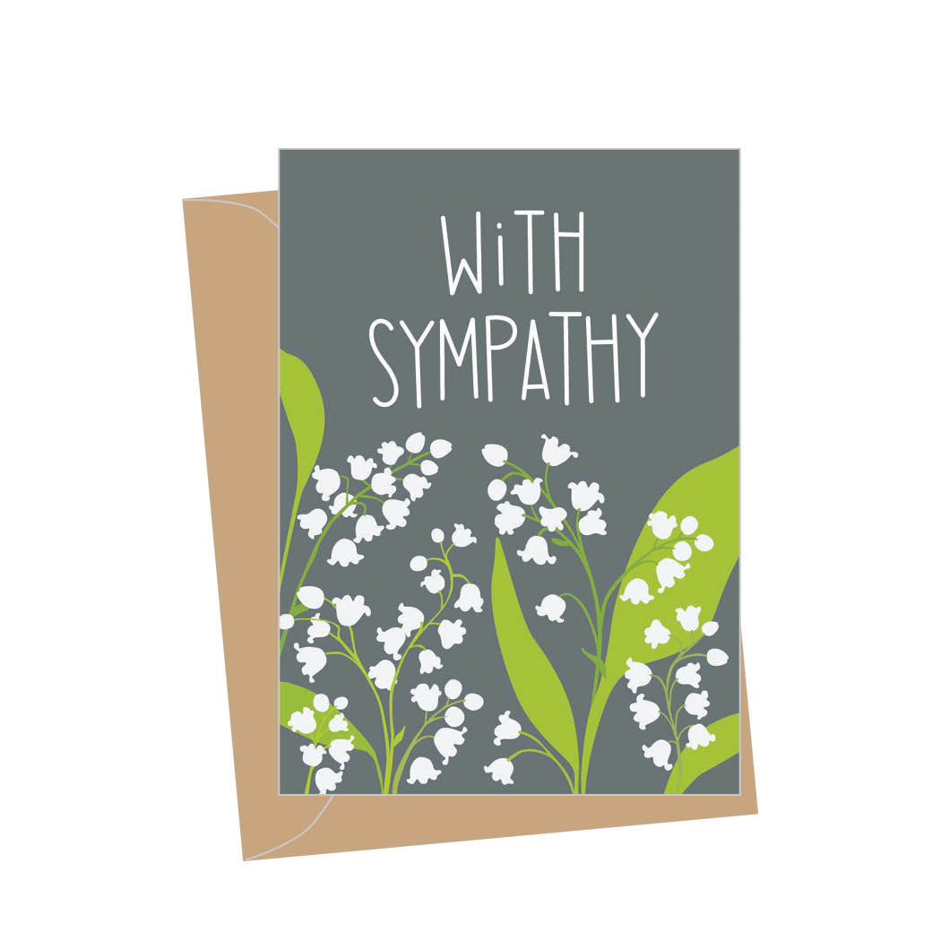 Mini Lily of the Valley Sympathy, Folded Enclosure Card