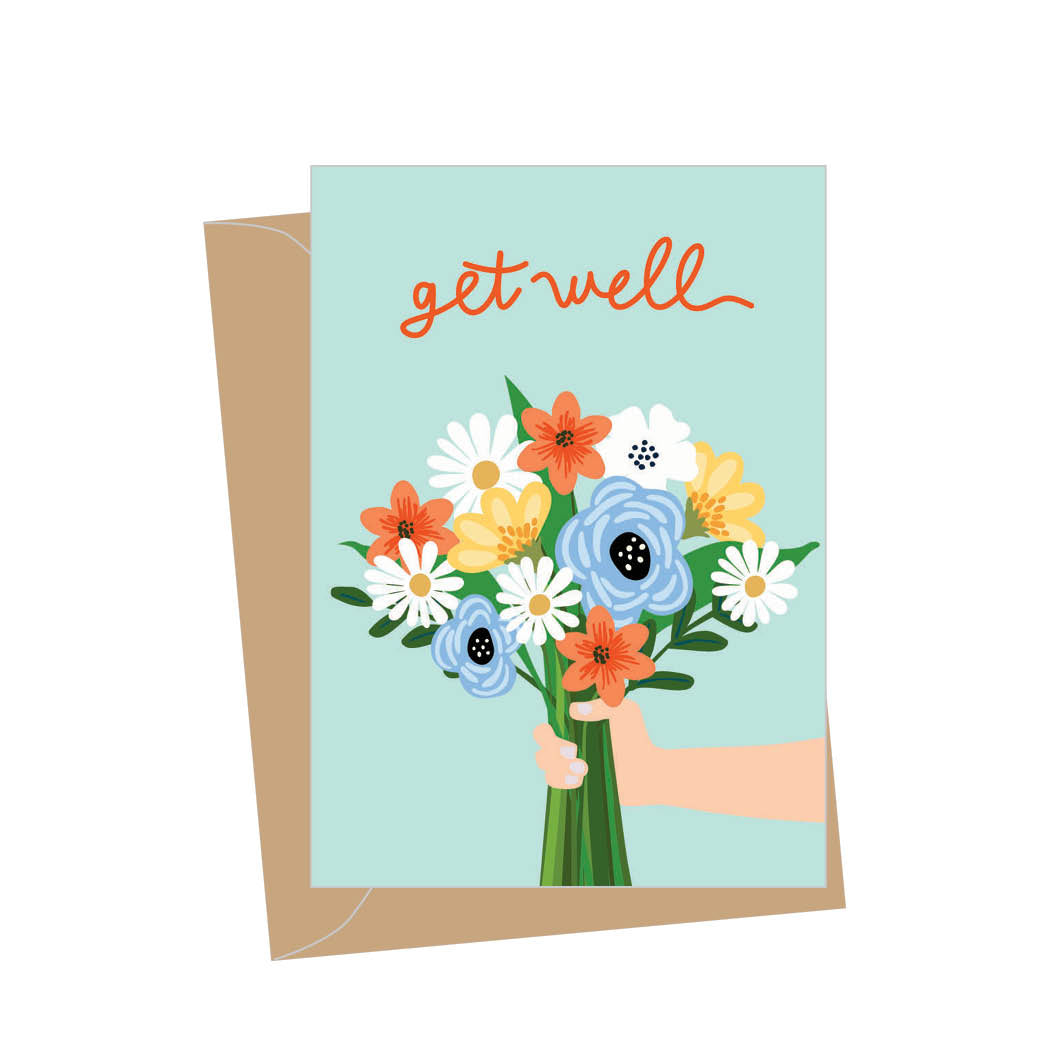 Mini Get Well Bouquet, Folded Enclosure Card