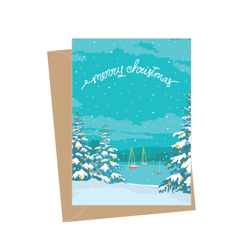 Mini Holiday Harbor, Folded Enclosure Card