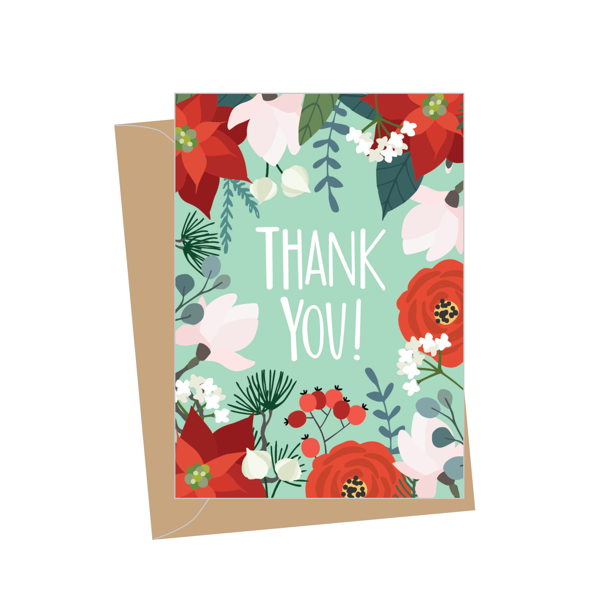 Mini Holiday Thank You, Folded Enclosure Card