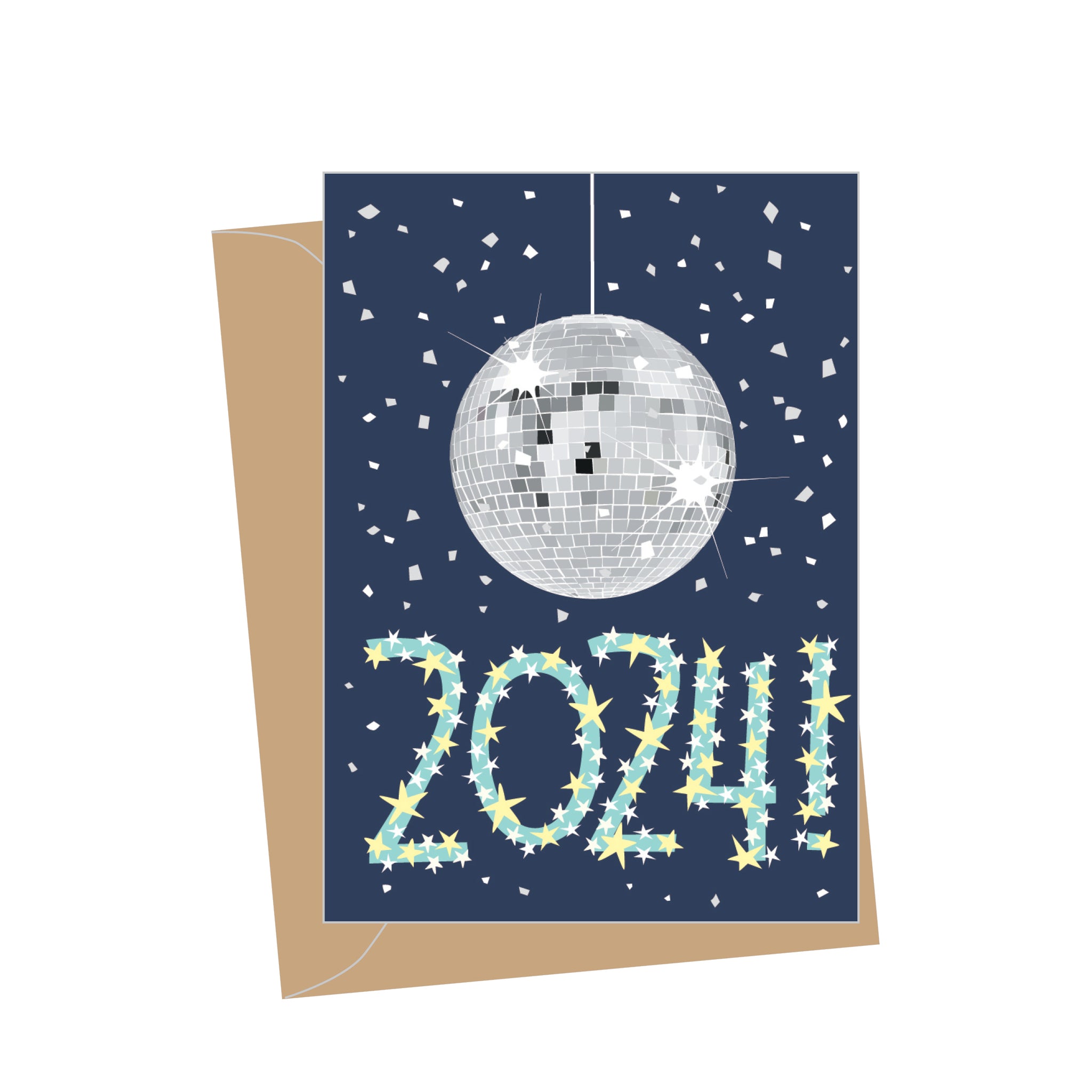 Mini 2024 New Year, Folded Enclosure Card