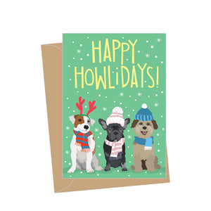 Mini Howlidays Dogs, Folded Enclosure Card
