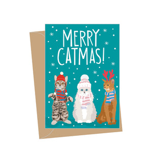 Mini Catmas Cats, Folded Enclosure Card