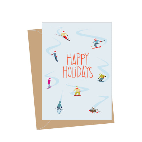 Mini Holiday Ski Slope, Folded Enclosure Card