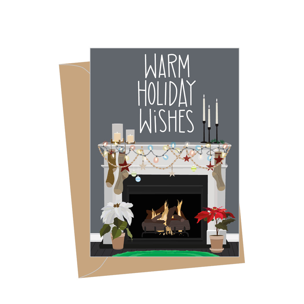 Mini Holiday Mantel, Folded Enclosure Card